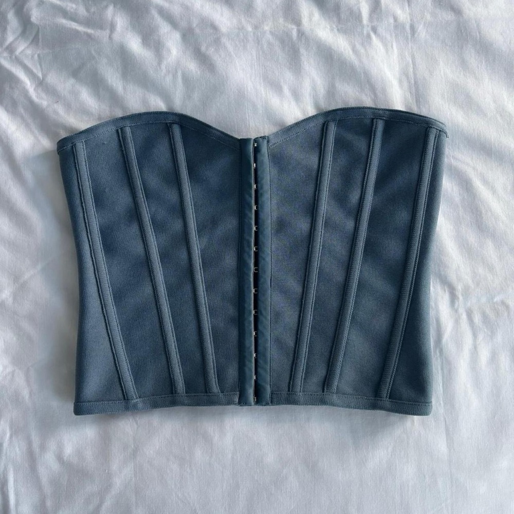 PrettyLittleThing Steel Blue Top